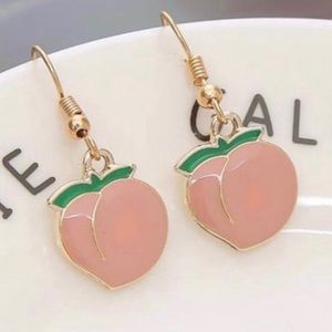 Peach fashion earrings